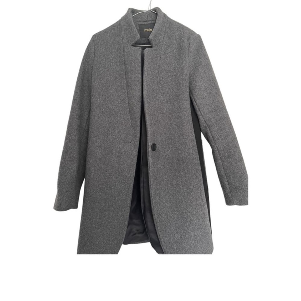 Maje Women's Gray Blazer Coat - Picture 3 of 4